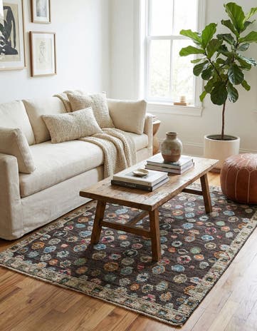 4' 3 x 6' 3 Hand Knotted Darya Wool Rug