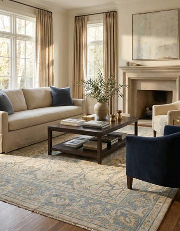 6' x 8' 10 Hand Knotted Oushak Rug
