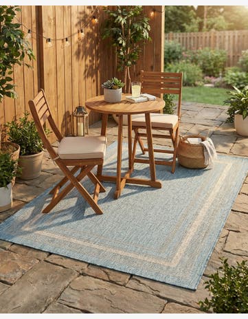 4' x 6' Easy-Clean Border Indoor / Outdoor Rug