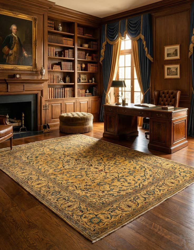 Detail image of  6' 7 x 9' 8 Kashan Rug