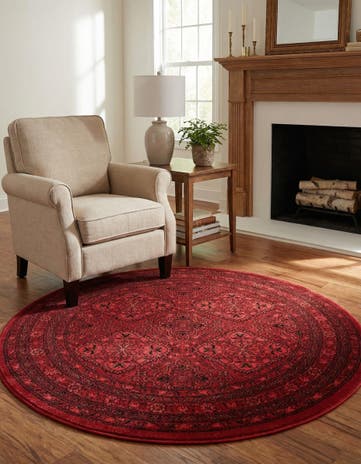 4' 1 x 4' 1 Bokhara Round Rug