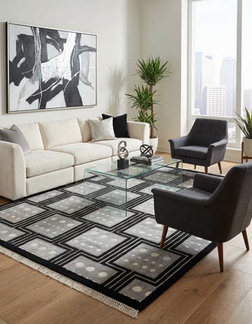5' 6 x 8' Hand Knotted Darya Wool Rug