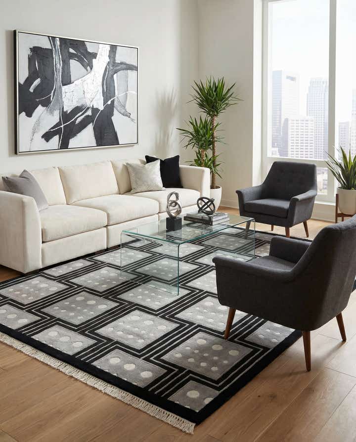 5' 6 x 8' Hand Knotted Darya Wool Rug