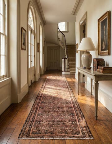 3' 7 x 9' 5 Hand Knotted Ultra Vintage Persian Wool Runner Rug