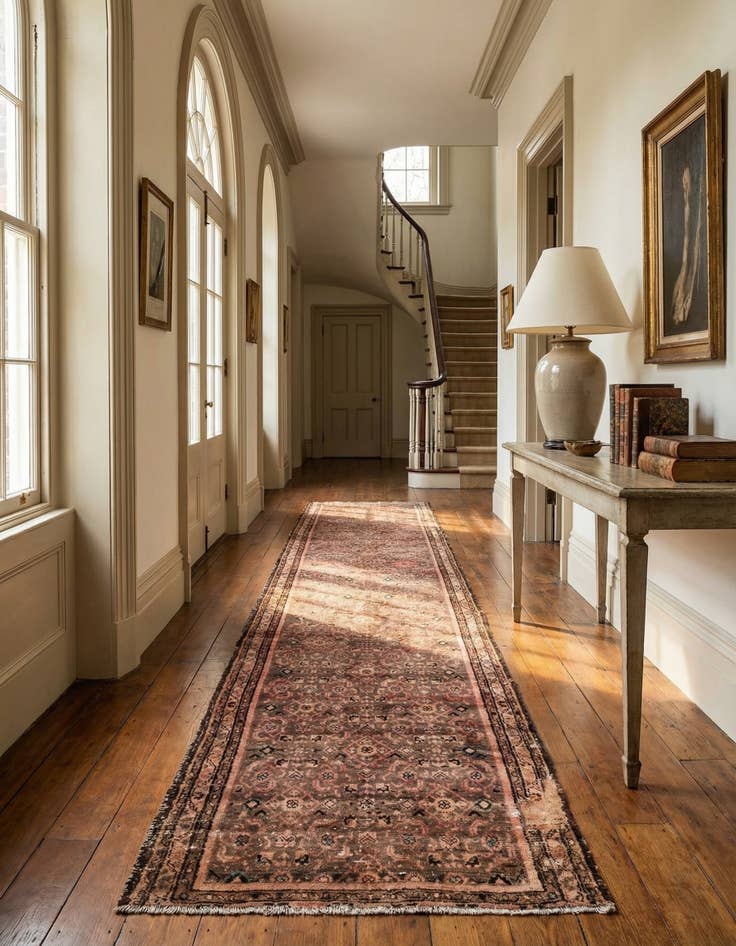 Detail image of 3' 7 x 9' 5  Hand Knotted Ultra Vintage Persian Wool Runner Rug