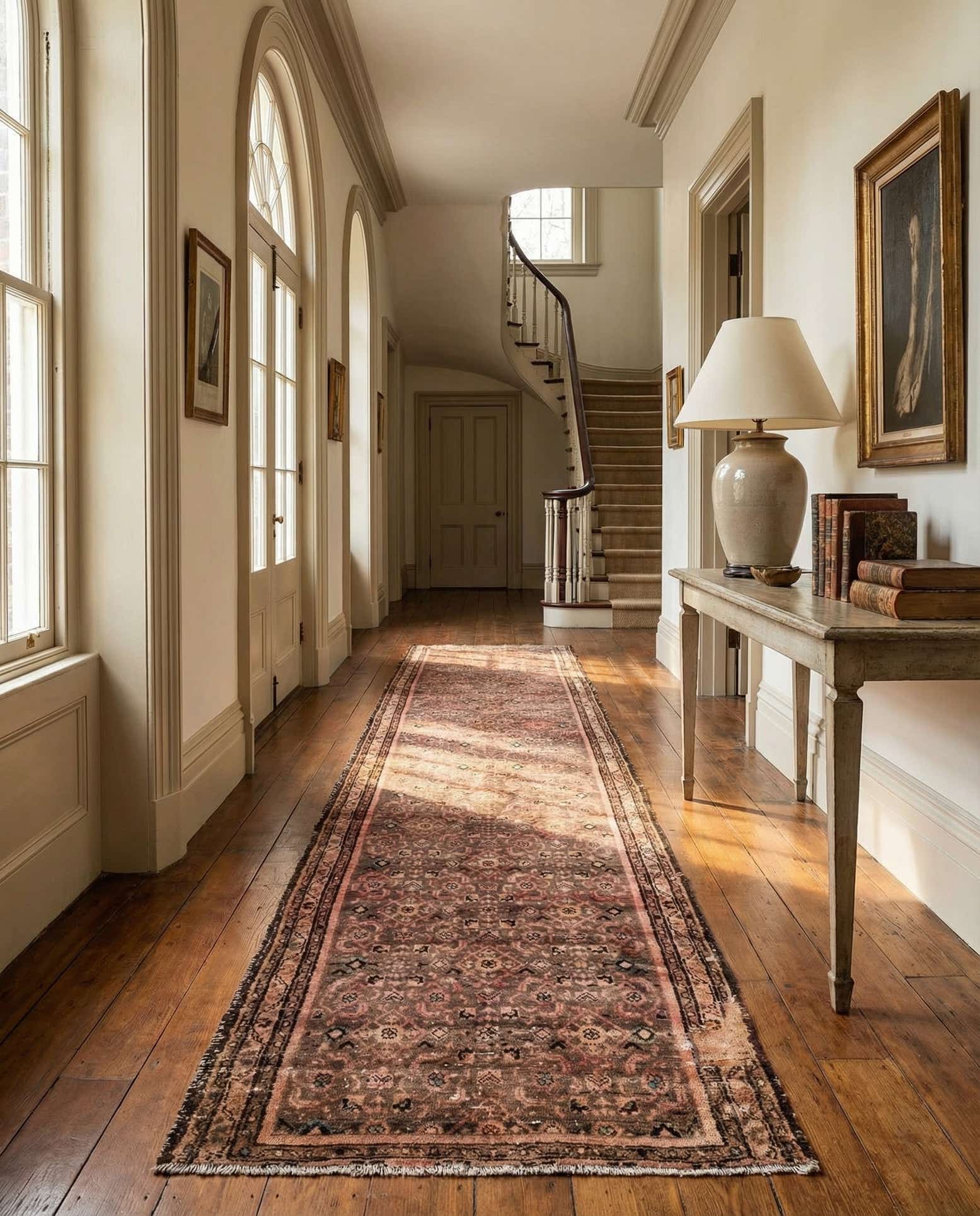 3' 7 x 9' 5 Hand Knotted Ultra Vintage Persian Wool Runner Rug