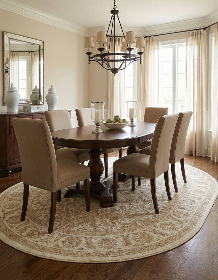 Detail image of 7' x 10' Hermitage Oval Rug