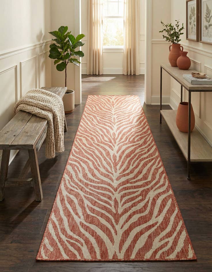 Detail image of  2' 7 x 10'  Washable Safari Indoor / Outdoor Runner Rug