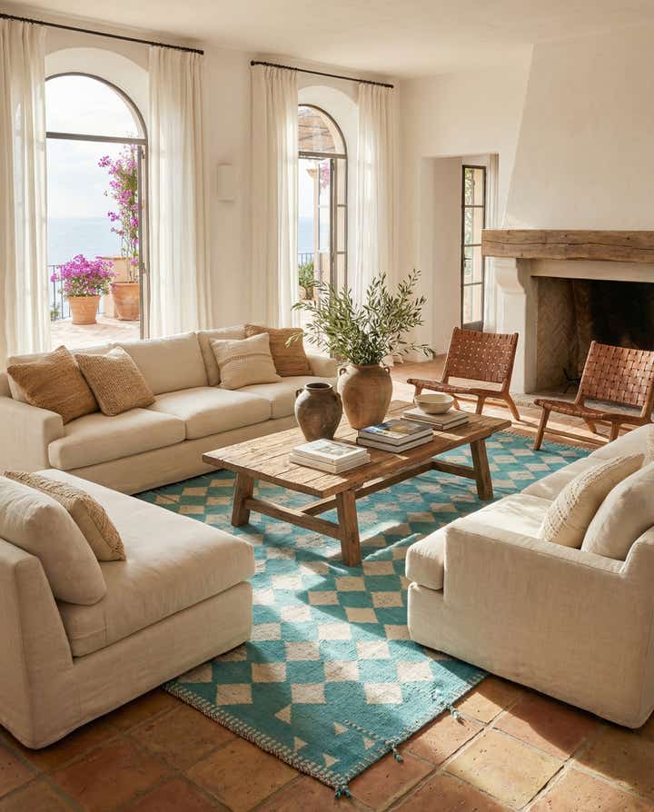 9' 1 x 12' 3 Hand Knotted Moroccan Wool Rug