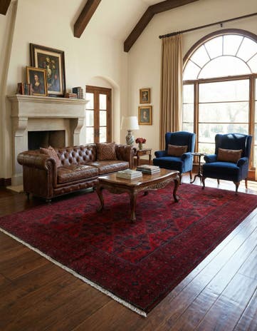 6' 9 x 9' 10 Hand Knotted Khal Mohammadi Wool Rug