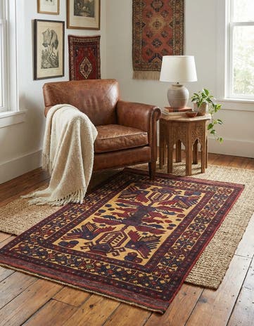 2' 9 x 4' 9 Hand Knotted Sumak Wool Rug