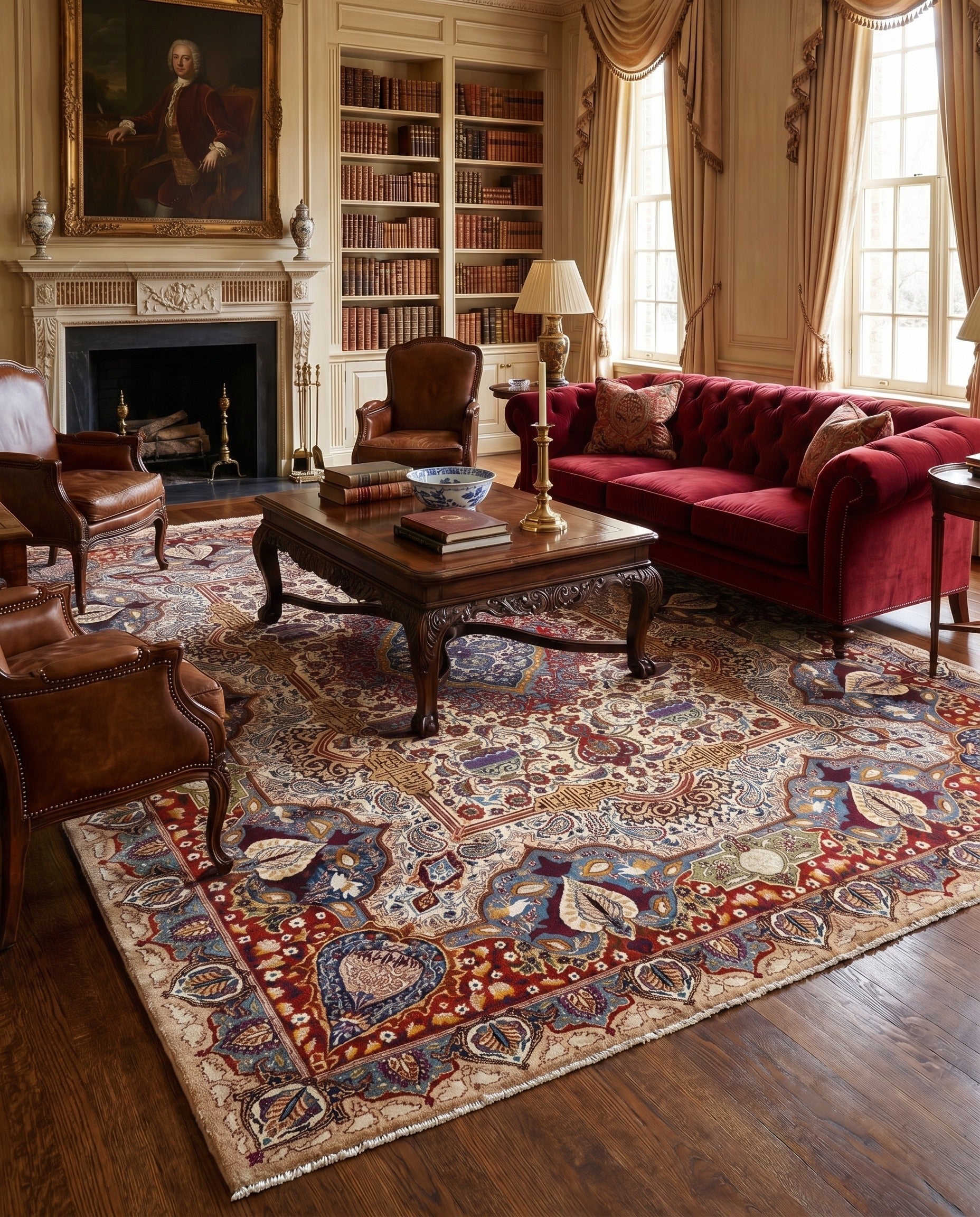 9' 10 x 12' 5 Hand Knotted Kashmar Persian Wool Rug