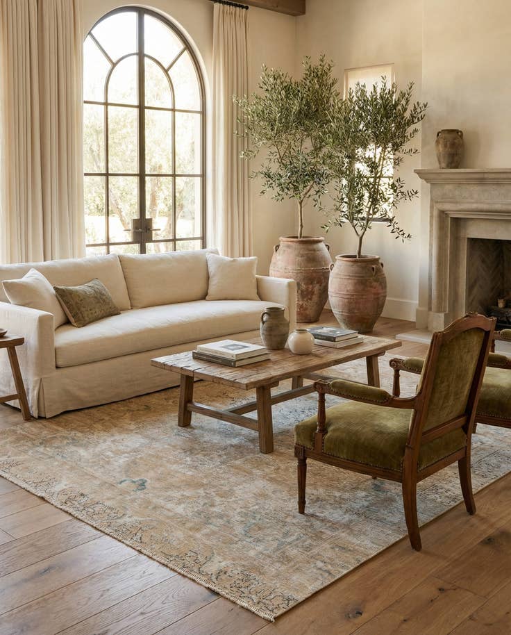 Detail image of 5' 7 x 9' 3 Hand Knotted Ultra Vintage Persian Wool Rug