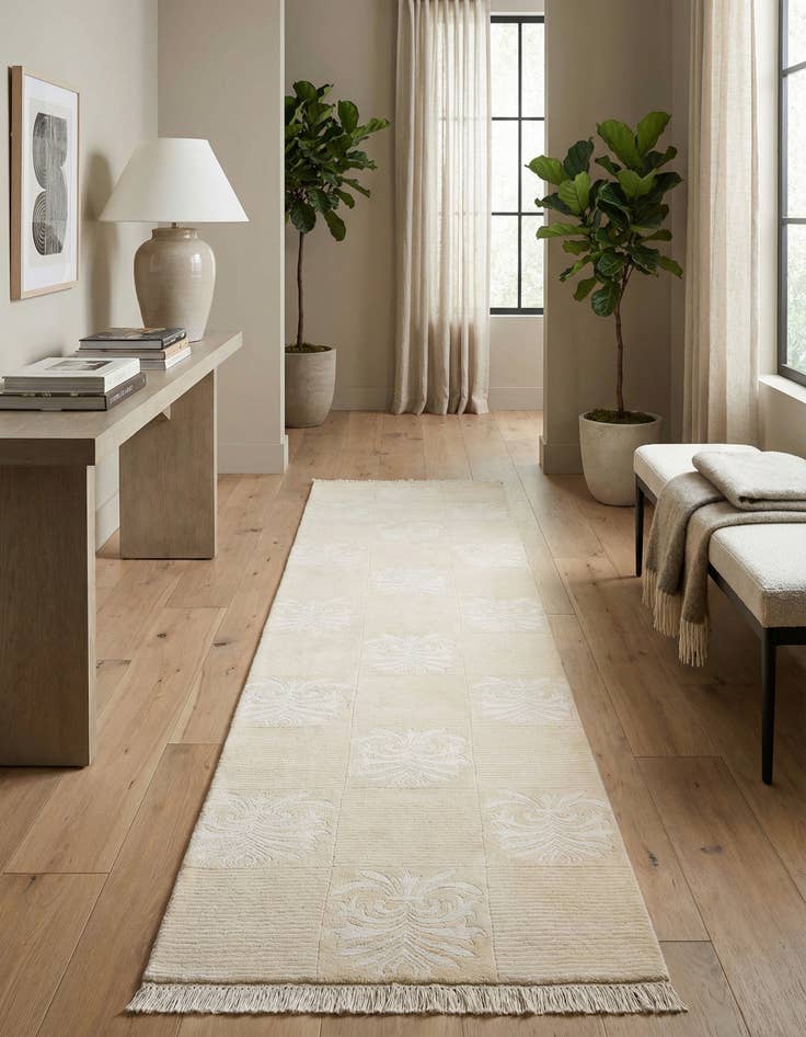 Detail image of 2' 7 x 13'  Hand Knotted Darya Wool Runner Rug