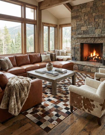 5' 2 x 8' Cowhide Rug