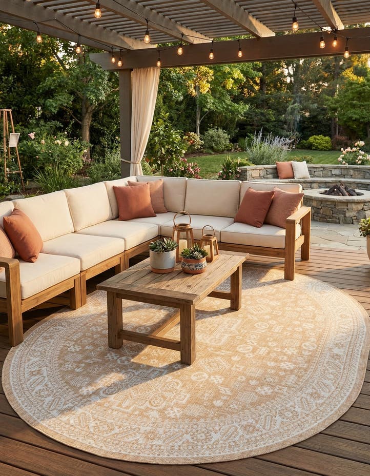 7' 10 x 10' Easy-Clean Aztec Indoor / Outdoor ...