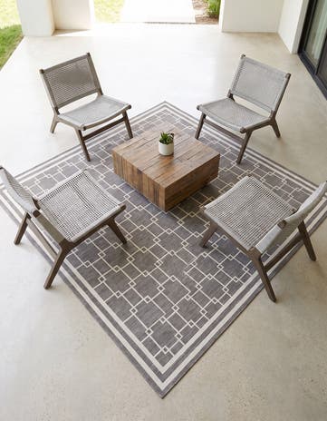 Jill Zarin Gray Metropolitan Uptown Square Rug