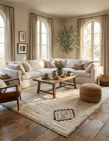 8' 5 x 9' 8 Hand Knotted Moroccan Wool Rug