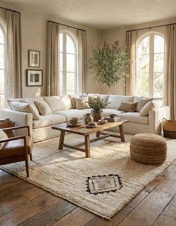 8' 5 x 9' 8 Hand Knotted Moroccan Wool Rug