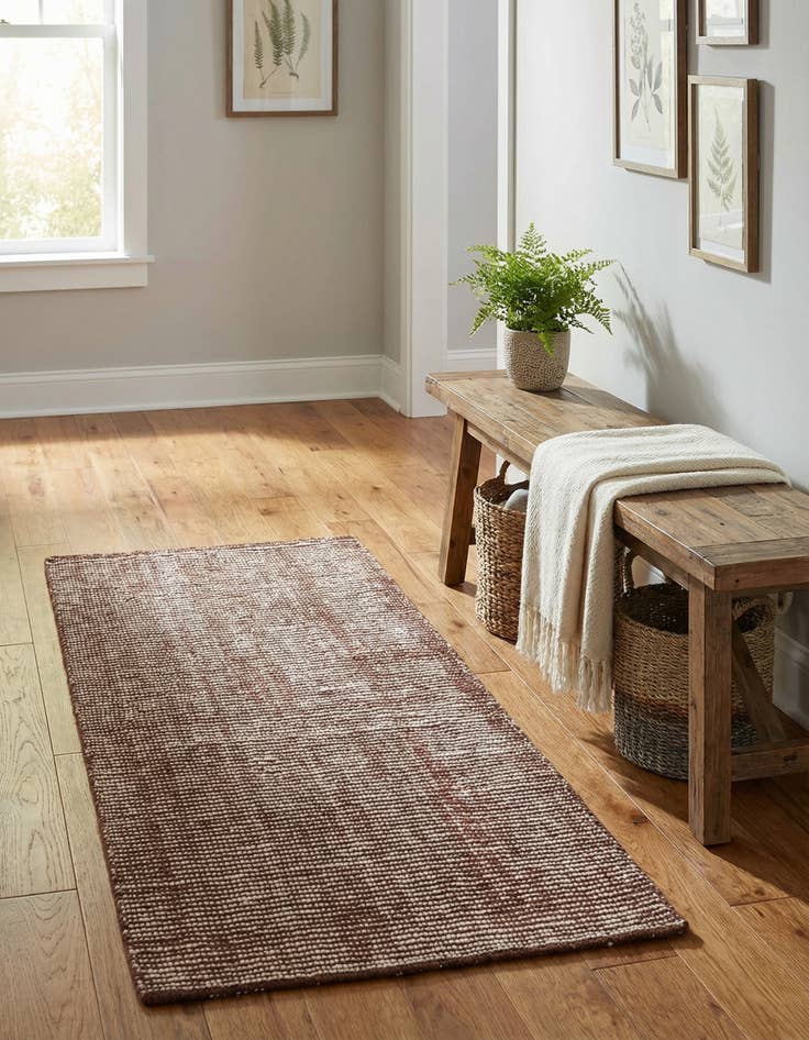 Detail image of 2' x 4' 1  Hand Woven Jill Zarin English Manor Wool Runner Rug