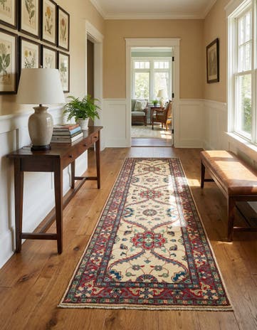 2' 8 x 9' 8 Hand Knotted Kazak Runner Rug