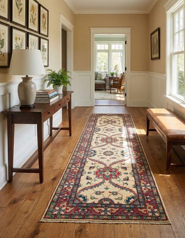 2' 8 x 9' 8 Hand Knotted Kazak Runner Rug