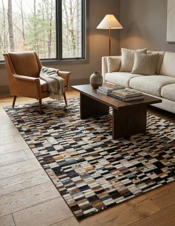 5' 2 x 7' 11 Cowhide - Patchwork Rug