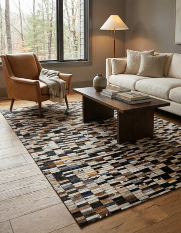 5' 2 x 7' 11 Cowhide - Patchwork Rug