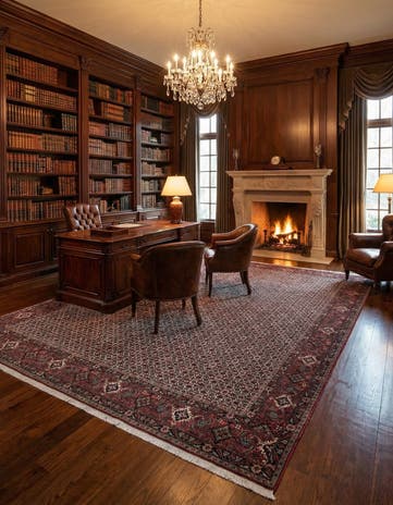 8' 5 x 11' 5 Bidjar With Silk Rug