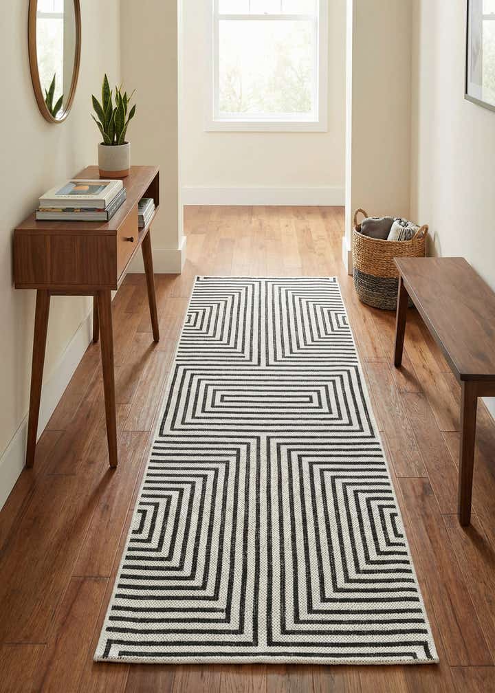 2' x 5' 3 Easy-Clean Modern Indoor / Outdoor Runner Rug