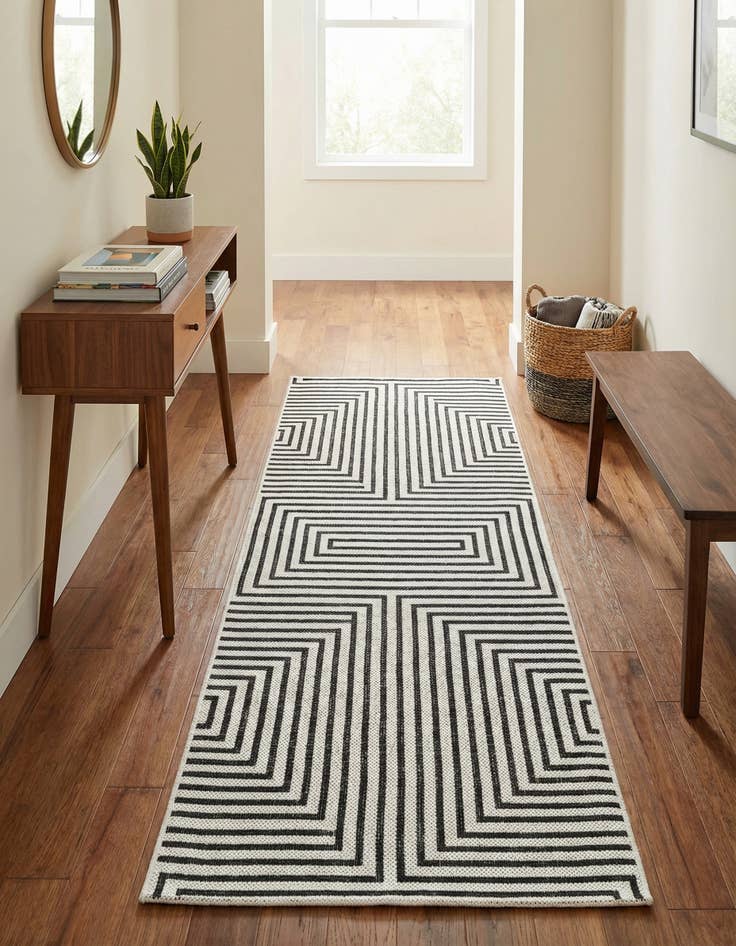 Detail image of  2' x 5' 3  Washable Modern Indoor / Outdoor Runner Rug