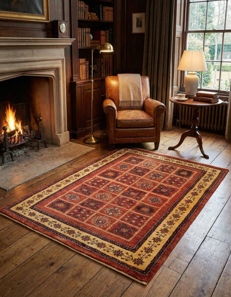 Detail image of  3' 8 x 5' 2 Kashkuli Wool Rug