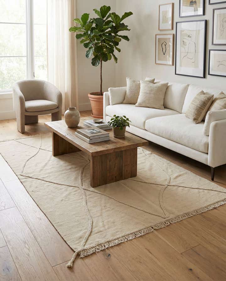 4' 2 x 6' Hand Woven Kilim Modern Wool Rug