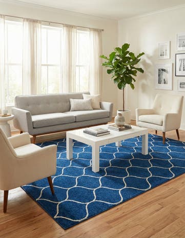 6' x 9' Lattice Frieze Rug