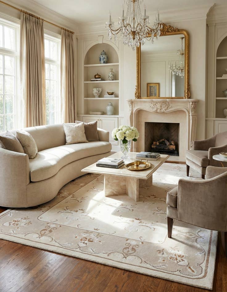 Detail image of 5' 8 x 7' 11  Hand Knotted Darya Wool Rug