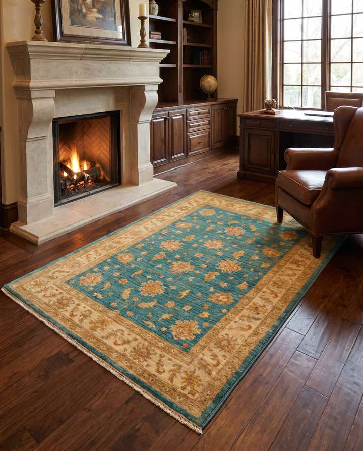 4' x 6' 2 Peshawar Ziegler Wool Rug