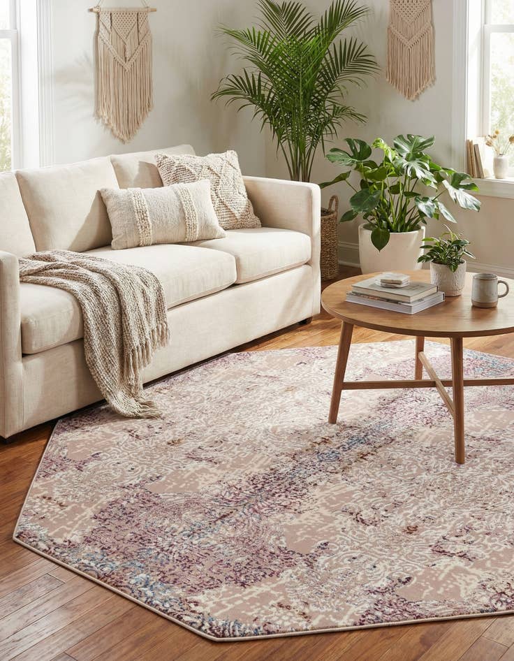 Detail image of 5' 3 x 5' 3 Deepa Octagon Rug