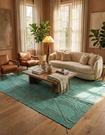 7' 11 x 10' 11 Hand Woven Kilim Modern Wool Rug