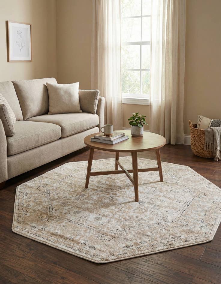 Detail image of 5' 3 x 5' 3 Oregon Octagon Rug