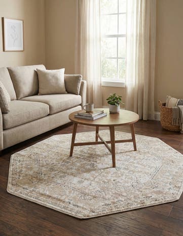 Ivory Oregon Octagon Rug