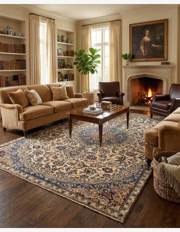 5' 11 x 9' 3 Tabas Wool Rug