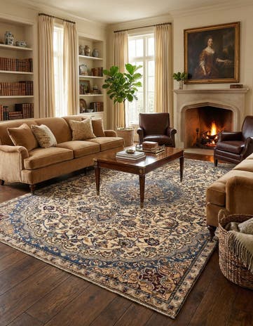 5' 11 x 9' 3 Tabas Wool Rug