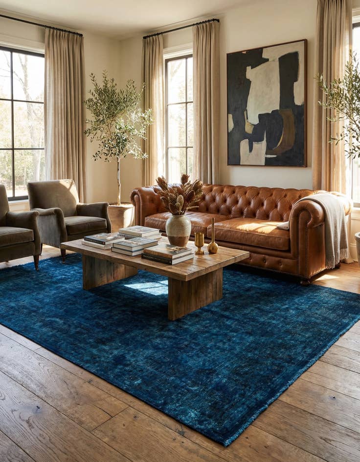 Detail image of 6' 9 x 9' 9  Hand Knotted Ultra Vintage Persian Wool Rug