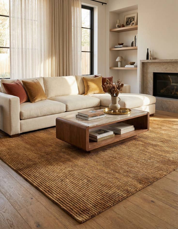 Detail image of 5' 6 x 8' Juma Wool Rug