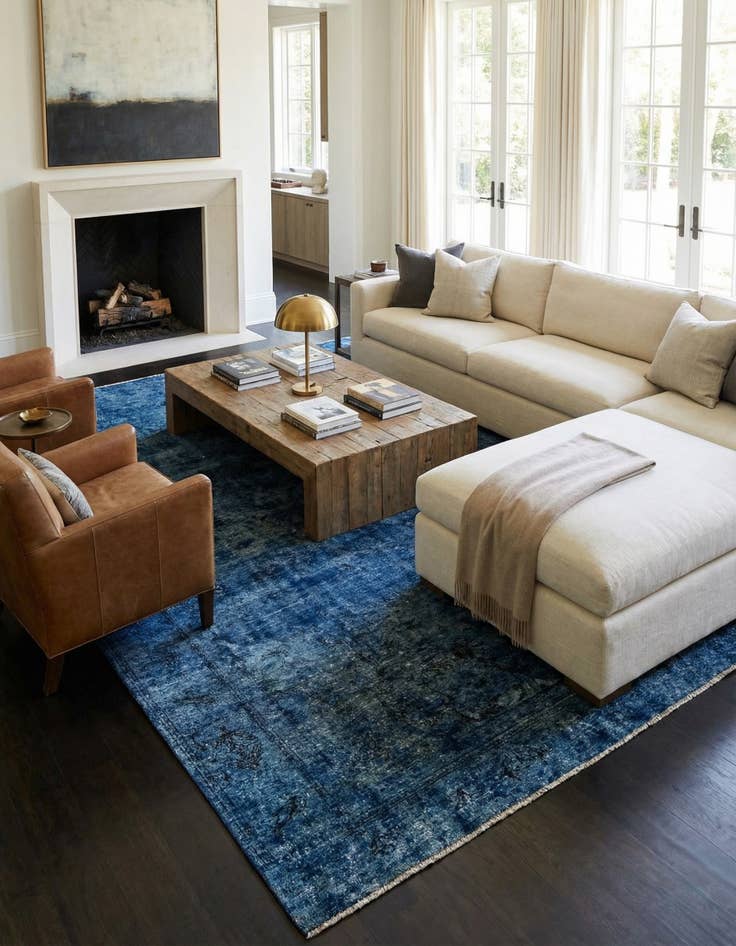 Detail image of 9' 4 x 12'  Hand Knotted Ultra Vintage Persian Wool Rug