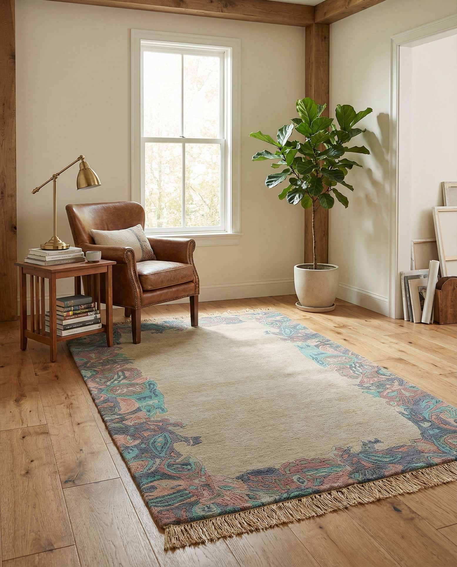 3' 2 x 5' 4 Hand Knotted Tibet Wool Rug
