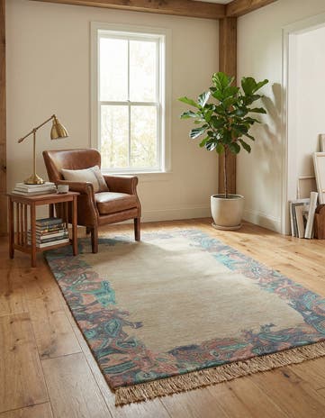 3' 2 x 5' 4 Hand Knotted Tibet Wool Rug