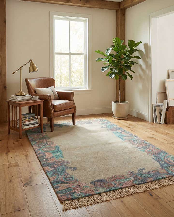 95cm x 165cm anudado a mano Tibet Alfombra Lana