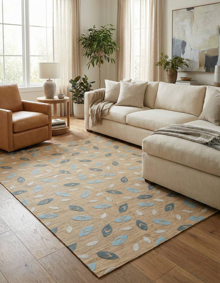 Detail image of 7' x 9' 4  Hand Woven Kilim Modern Rug