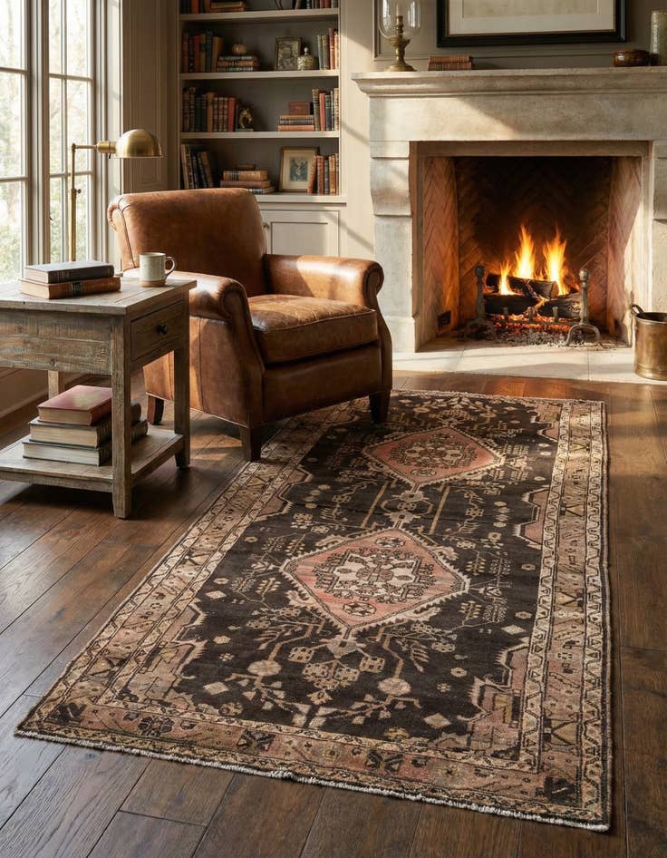 Detail image of 4' x 9' 2  Hand Knotted Ultra Vintage Persian Wool Runner Rug